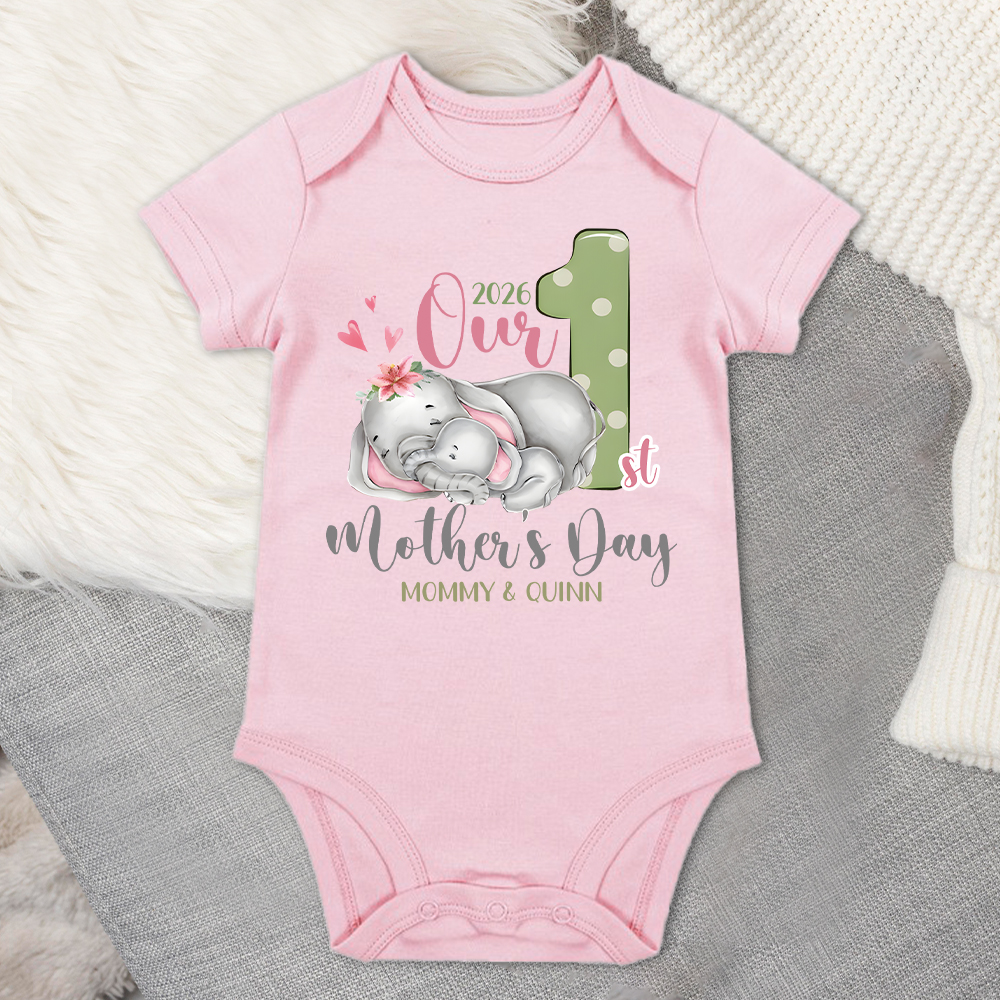 Personalized First Mother's Day Mommy and Baby Outfit | CWFamily134
