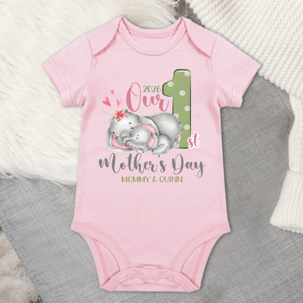 Personalized First Mother's Day Mommy and Baby Outfit | CWFamily134