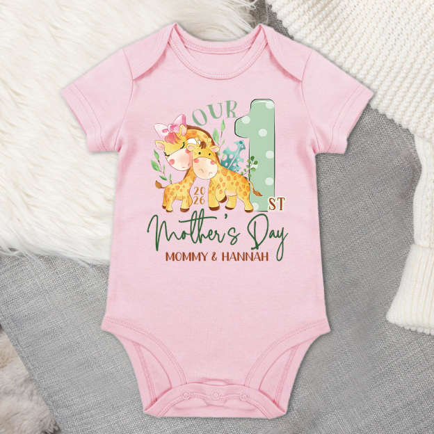 Personalized First Mother's Day Mommy and Baby Outfit | CWFamily135