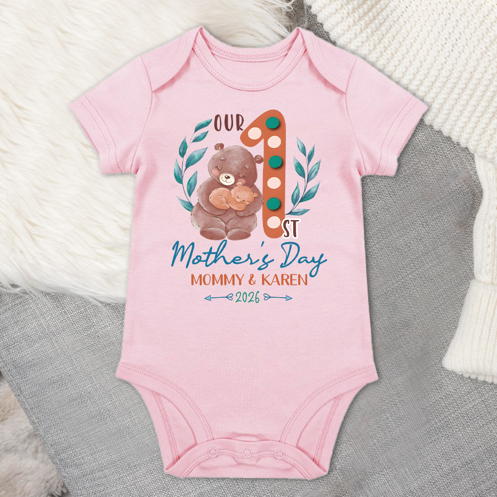 Personalized First Mother's Day Mommy and Baby Outfit | CWFamily136