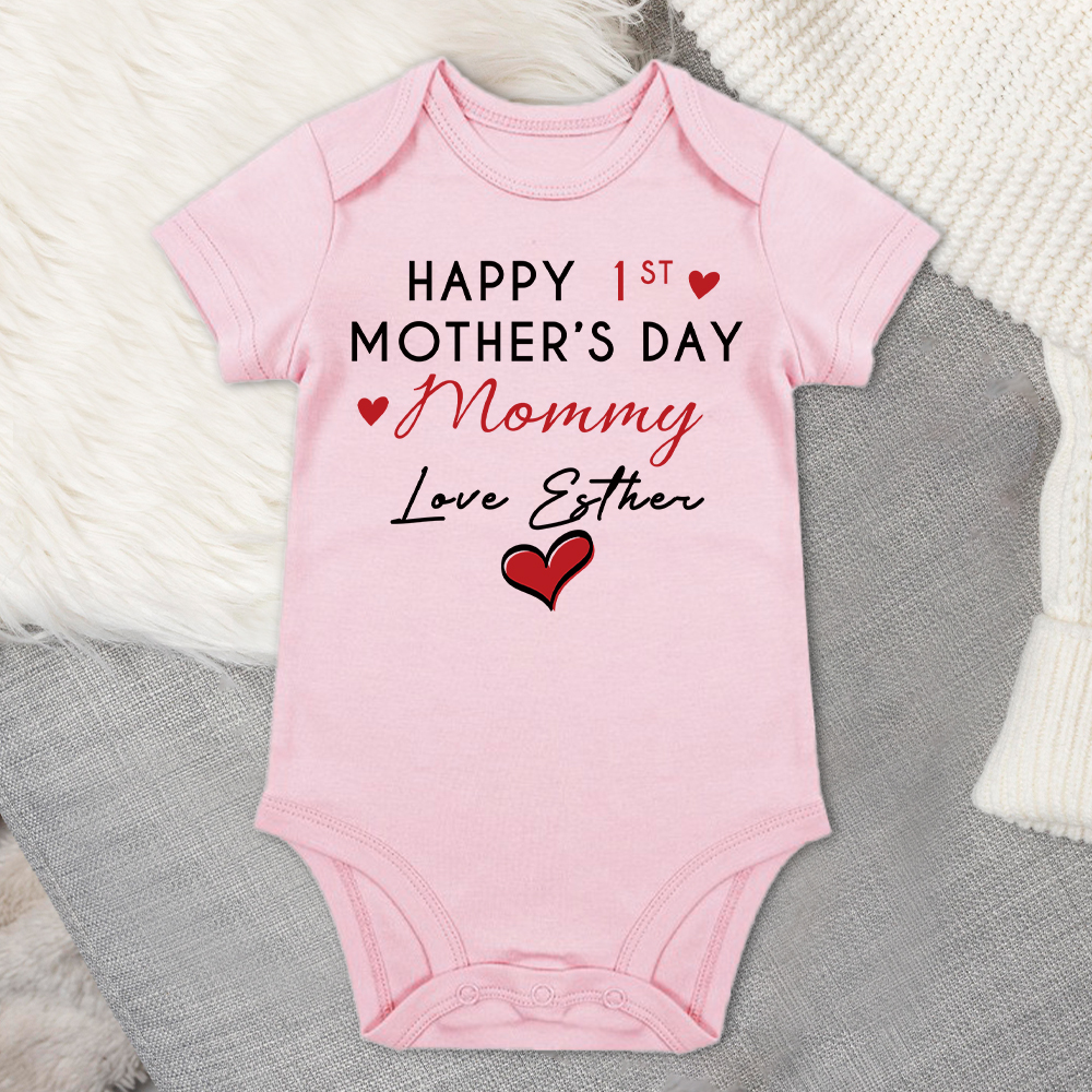 Personalized First Mother's Day Mommy and Baby Outfit | CWFamily140