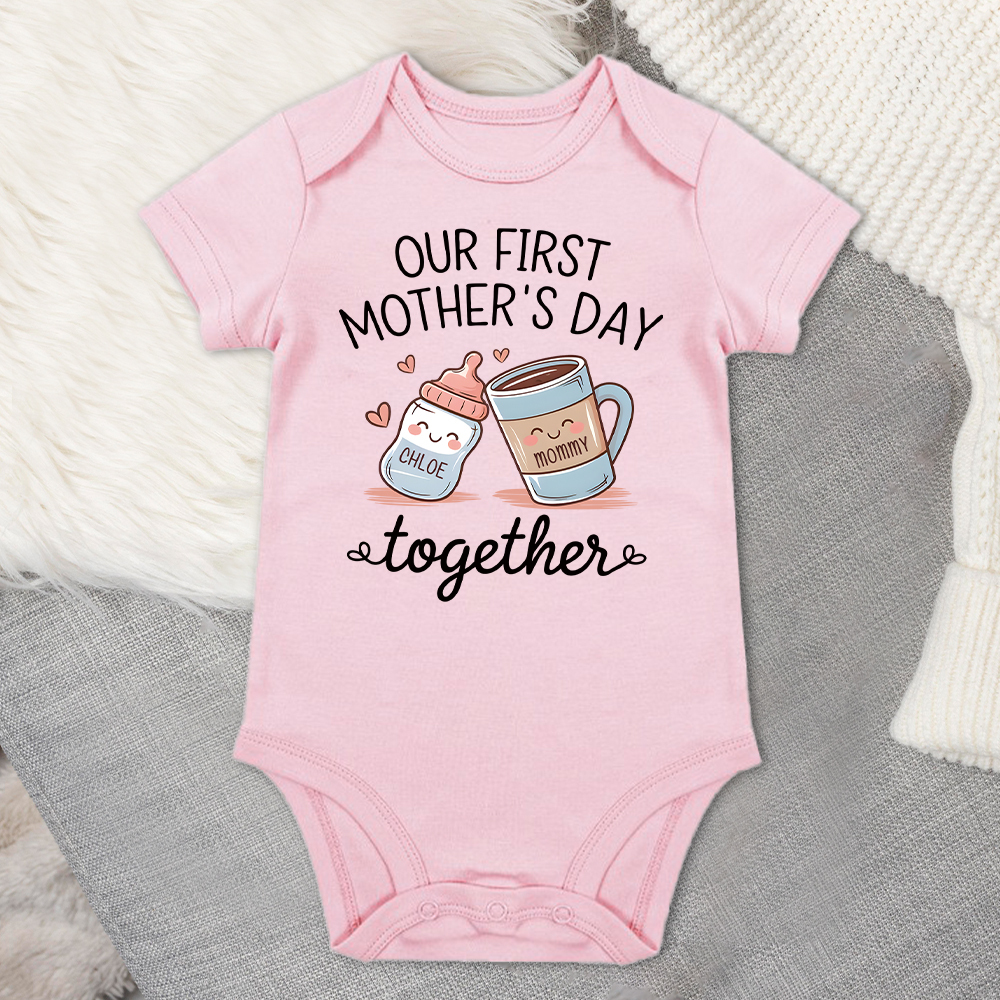 Personalized First Mother's Day Mommy and Baby Outfit | CWFamily141