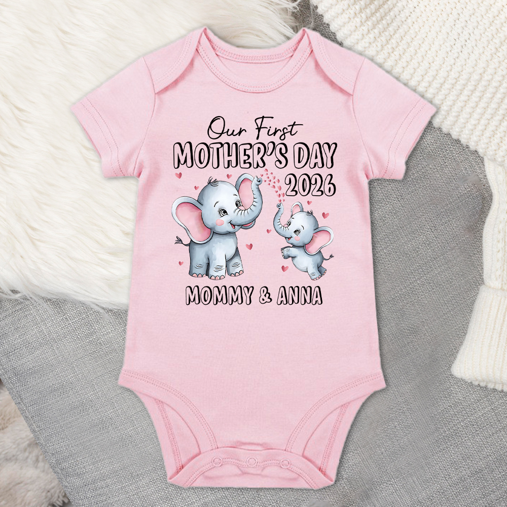 Personalized First Mother's Day Mommy and Baby Outfit | CWFamily142