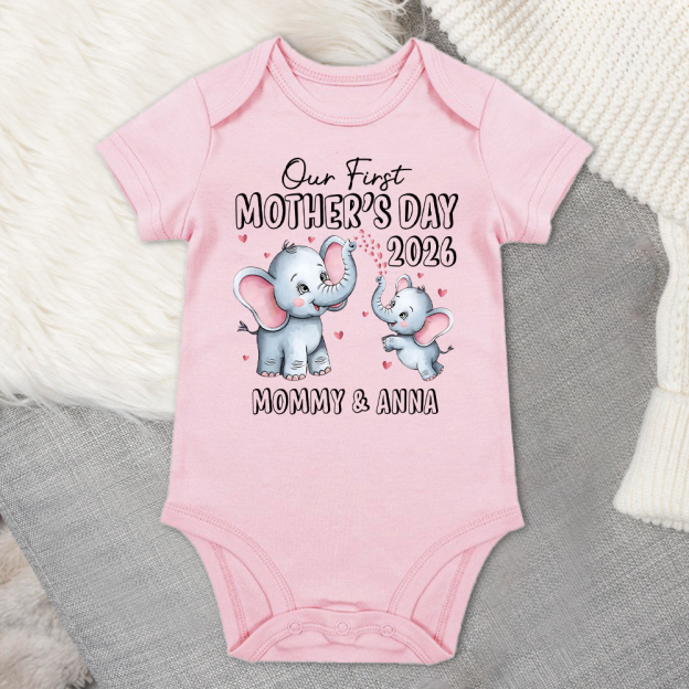 Personalized First Mother's Day Mommy and Baby Outfit | CWFamily142