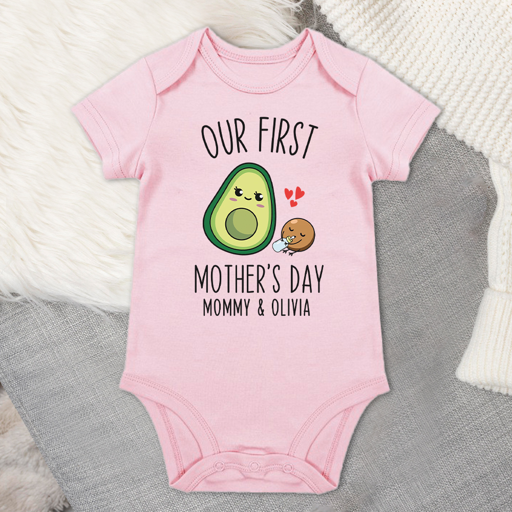 Personalized First Mother's Day Mommy and Baby Outfit | CWFamily143