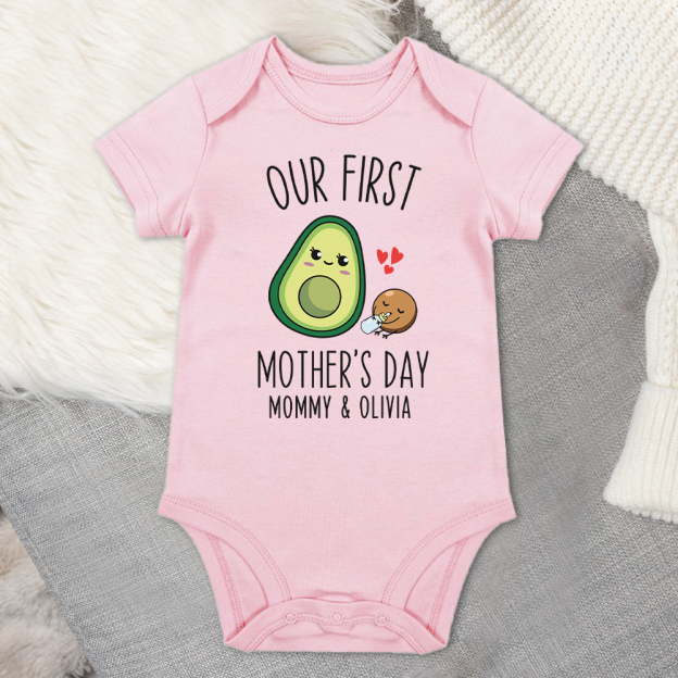 Personalized First Mother's Day Mommy and Baby Outfit | CWFamily143