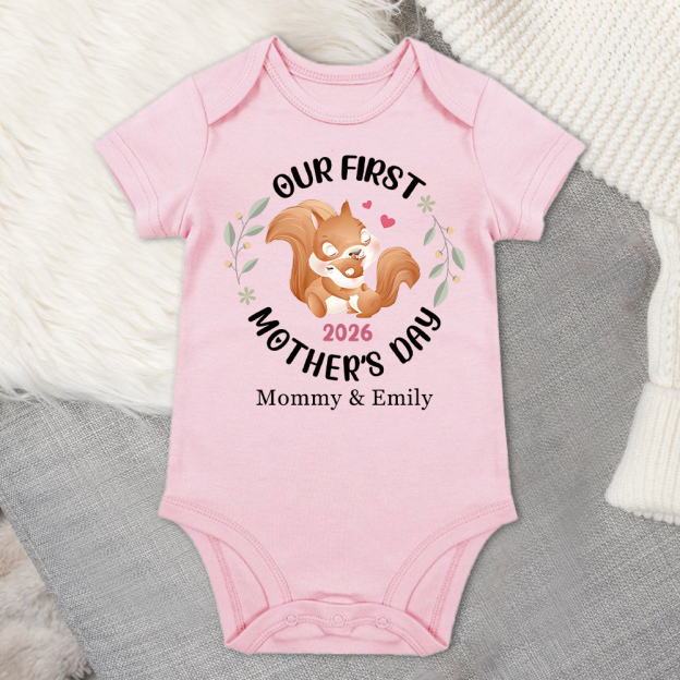 Personalized First Mother's Day Mommy and Baby Outfit | CWFamily144