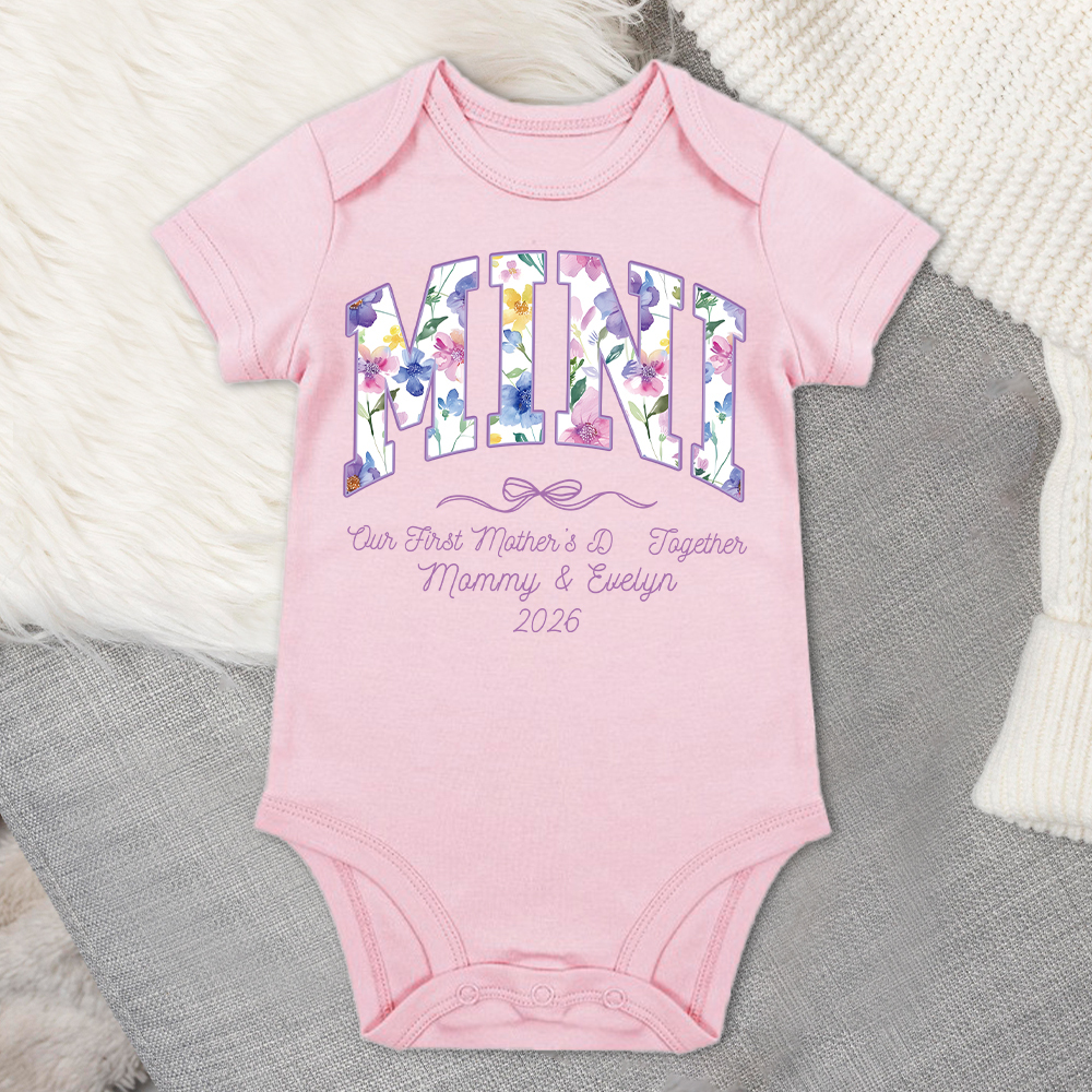 Personalized First Mother's Day Mommy and Baby Outfit | CWFamily145