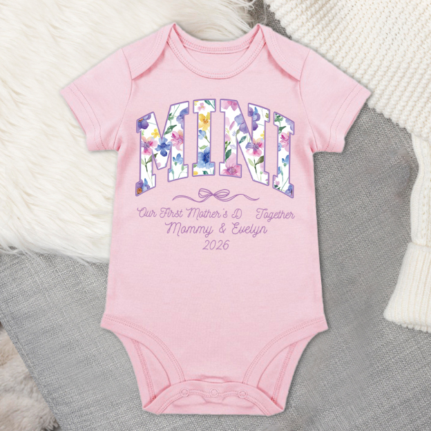 Personalized First Mother's Day Mommy and Baby Outfit | CWFamily145