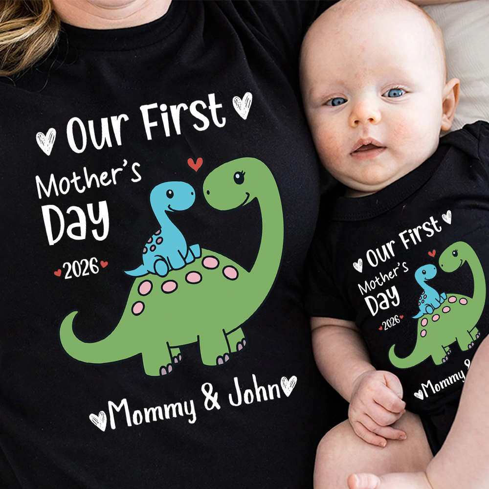 Personalized First Mother's Day Mommy and Baby Outfit | CWFamily146