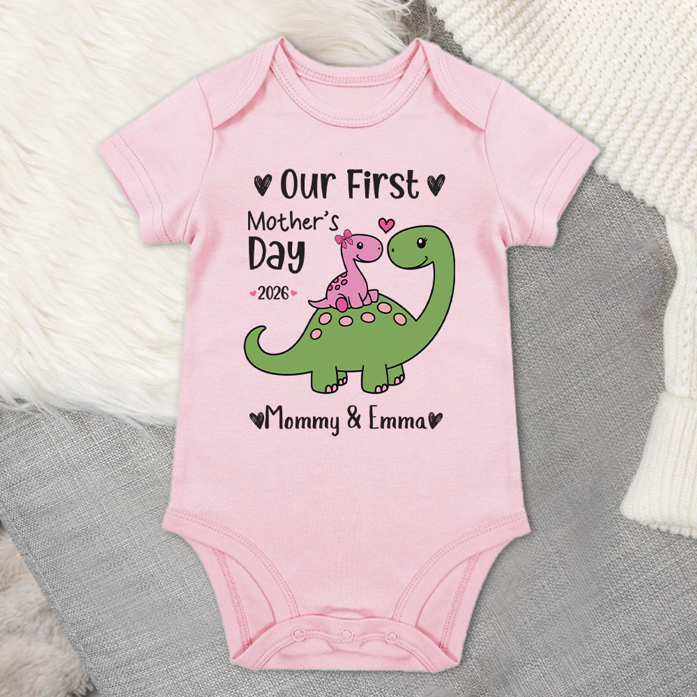 Personalized First Mother's Day Mommy and Baby Outfit | CWFamily146