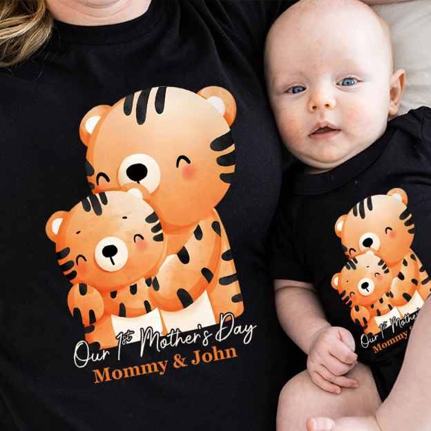 Personalized First Mother's Day Mommy and Baby Outfit | CWFamily147