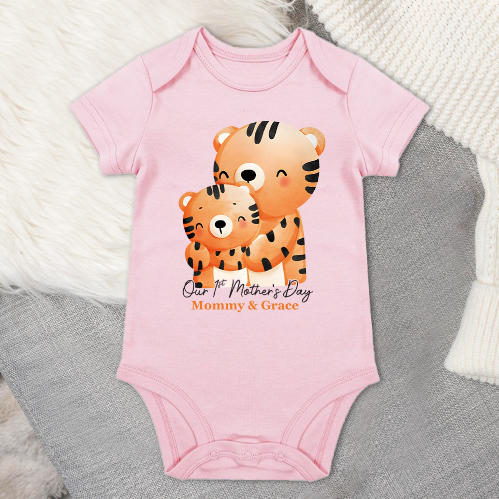 Personalized First Mother's Day Mommy and Baby Outfit | CWFamily147