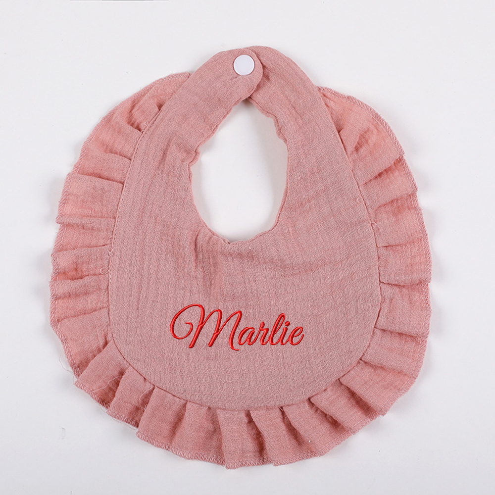 =Personalized Embroidered Baby Cotton Gauze Bibs | CWBaby59