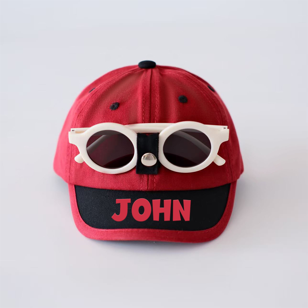 Personalized 2 in 1 Summer Baseball Hat with Sunglasses | CWBeach231