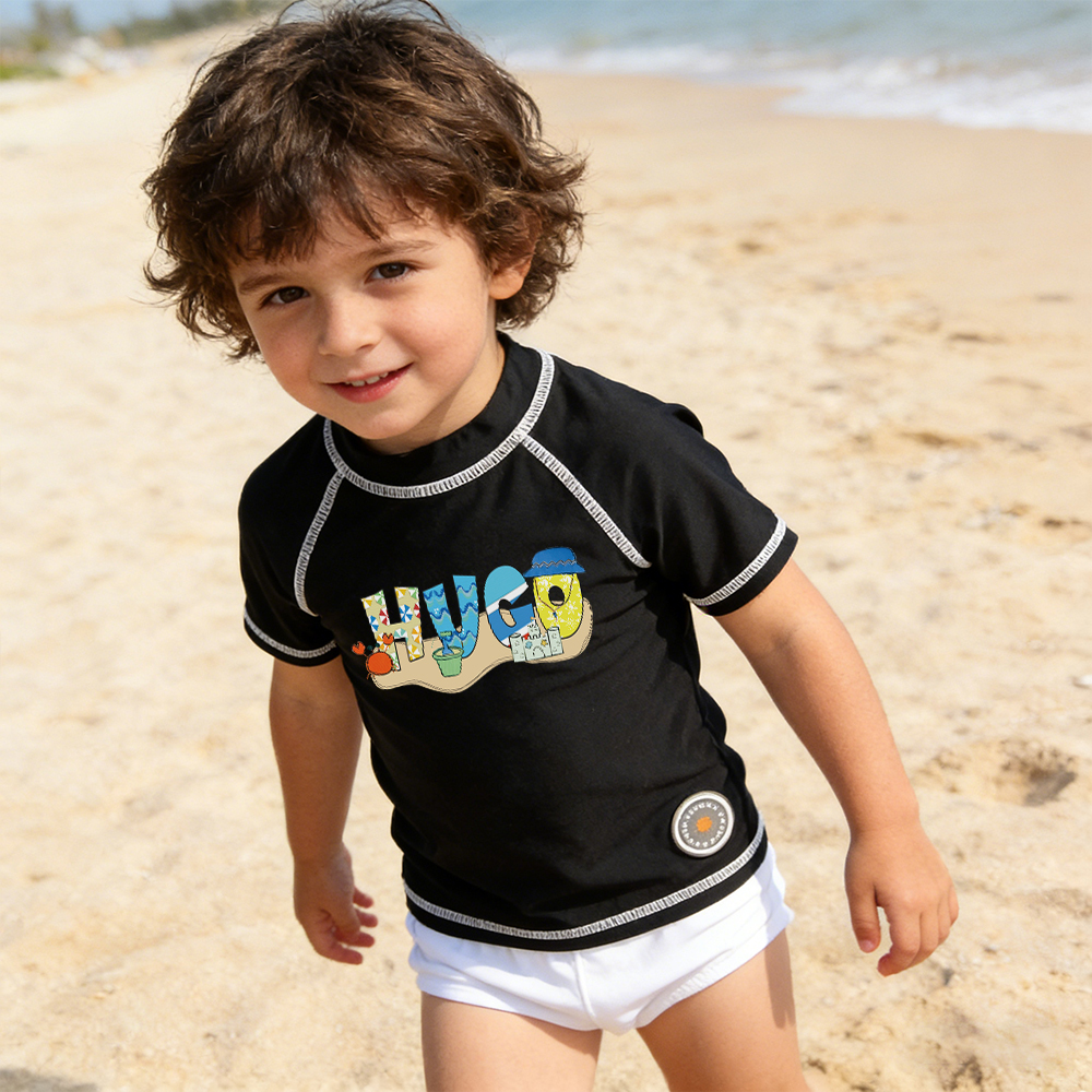 Personalized Kid Summer Beach Swim Suit Shirt | CWBeach232