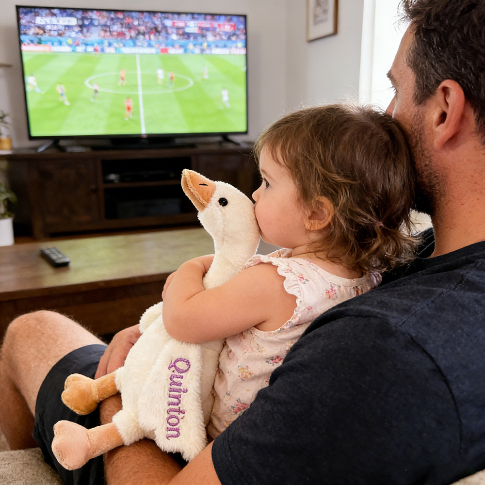 Personalized Embroidery Lovey Goose Plush Toy | CWToy181