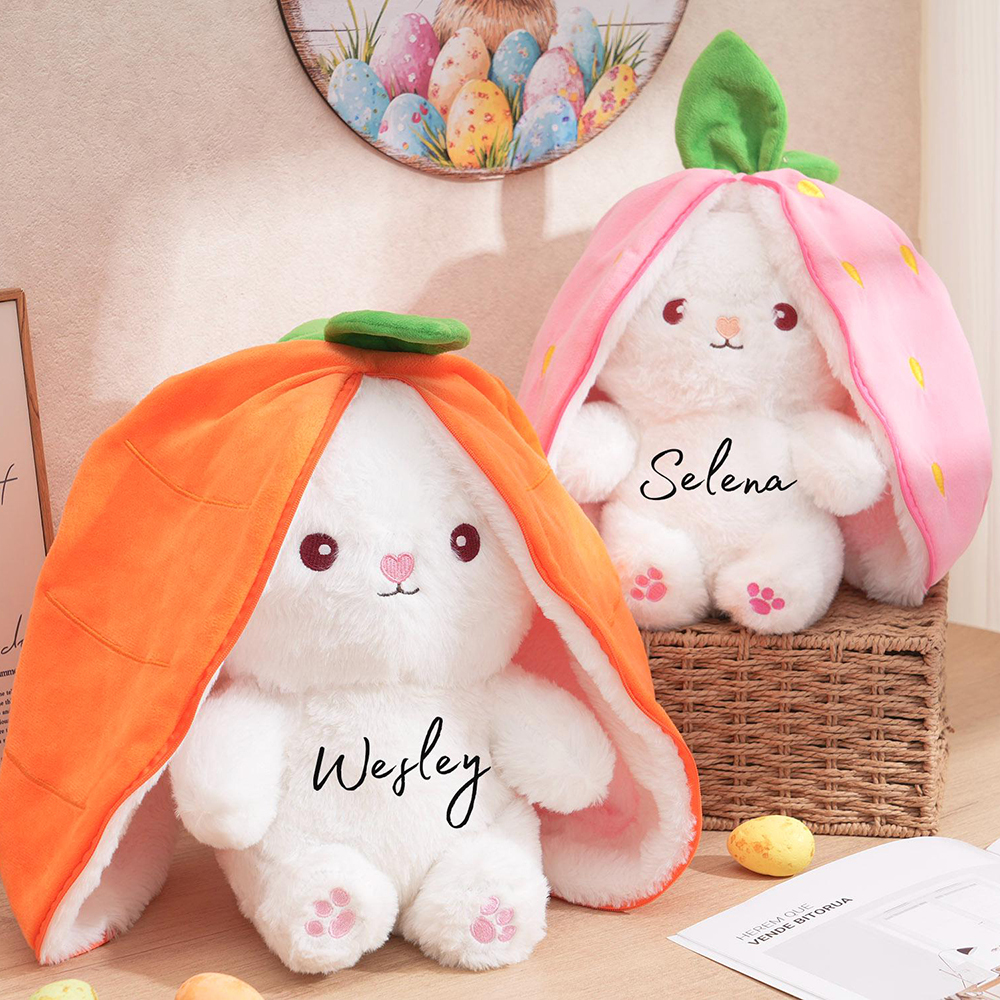 Personalized Changeable Carrot/Strawberry Plush Toy | CWToy182