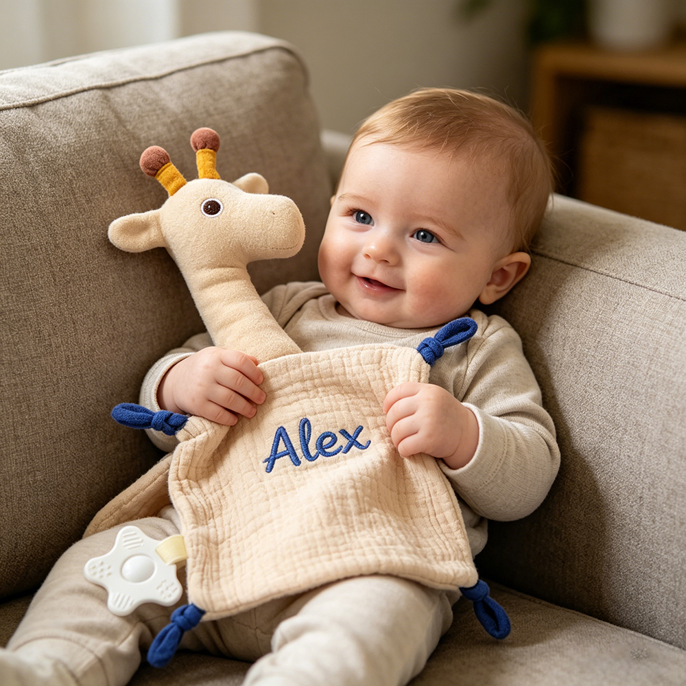 Personalized Baby Embroidery Comforter Sleep Toy | CWToy185