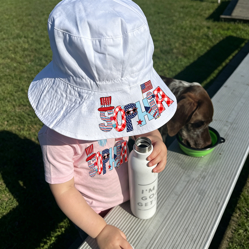 Personalized The 4th of July Bucket Hat & Romper/T-Shirt | CWBaby485