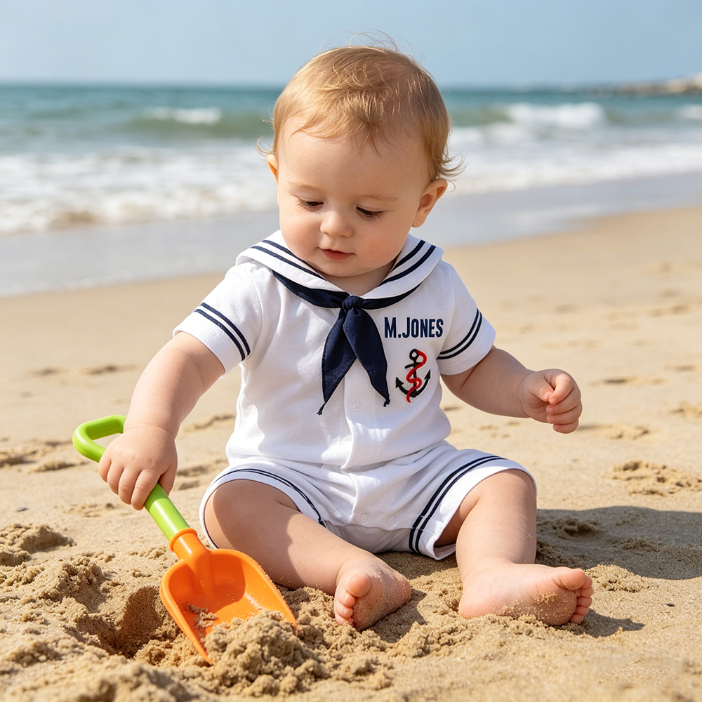 Personalize Adorable Baby Sailor Outfit | CWBaby486
