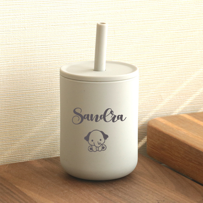 Personalised Baby Food Grade Sippy Silicone Cup | CWBaby53