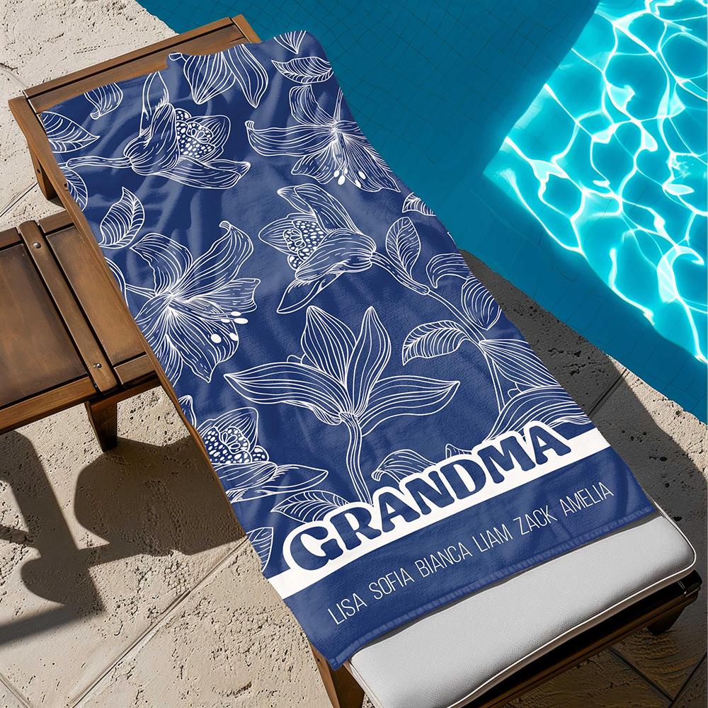 Personalized Grandma Towel for Summer & Beach | CWTowel197