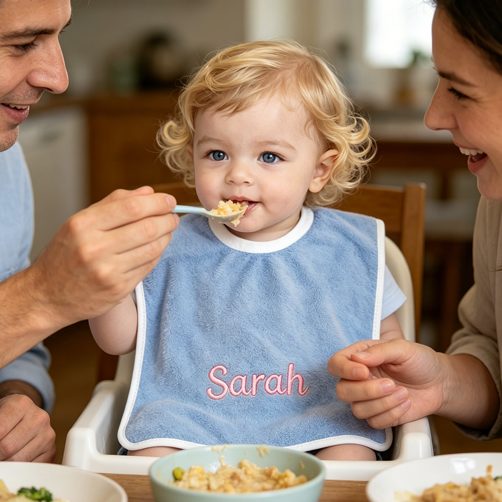 Personalized Embroidered Baby Soft Bibs | CWBaby499
