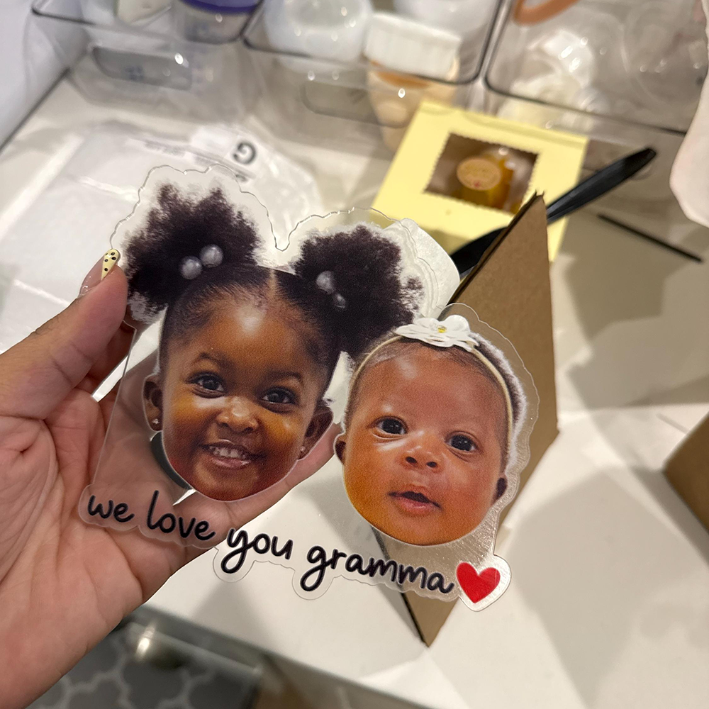 Personalized Illustrated Baby Face Photo Acrylic  Magnet | CWGift61