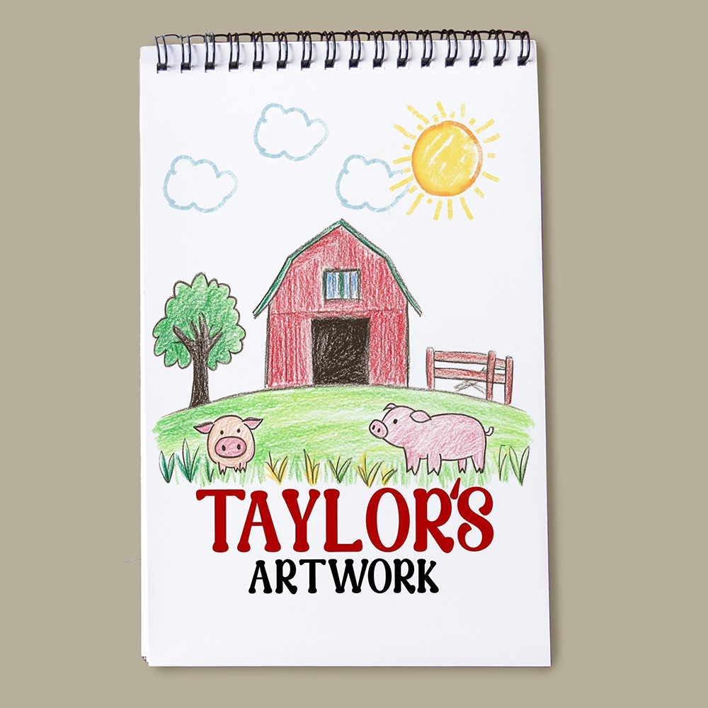 Personalized Kids Drawing Art Sketchbook | CWToy193