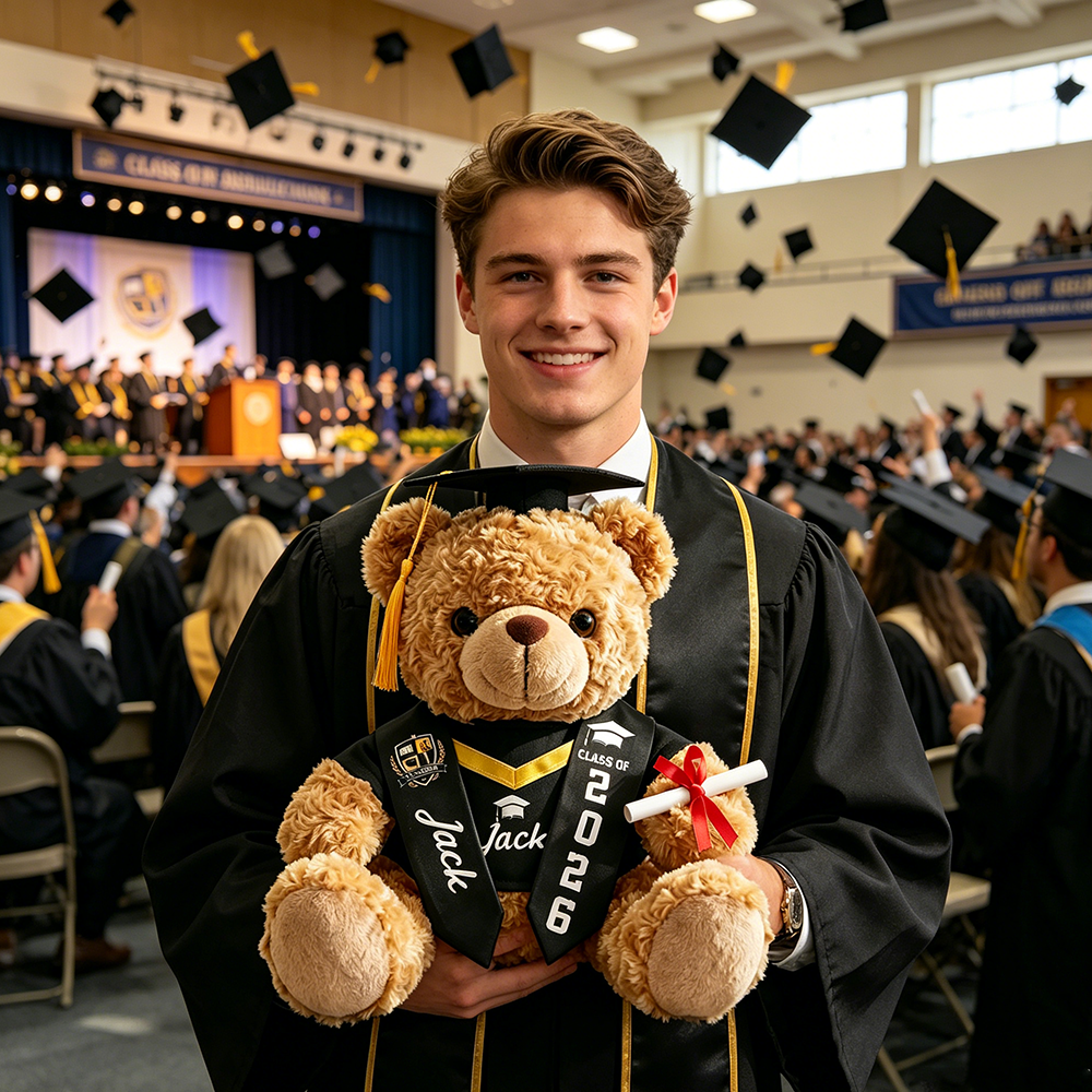 Personalized Plush Graduation Teddy Bear Gift | CWGift74
