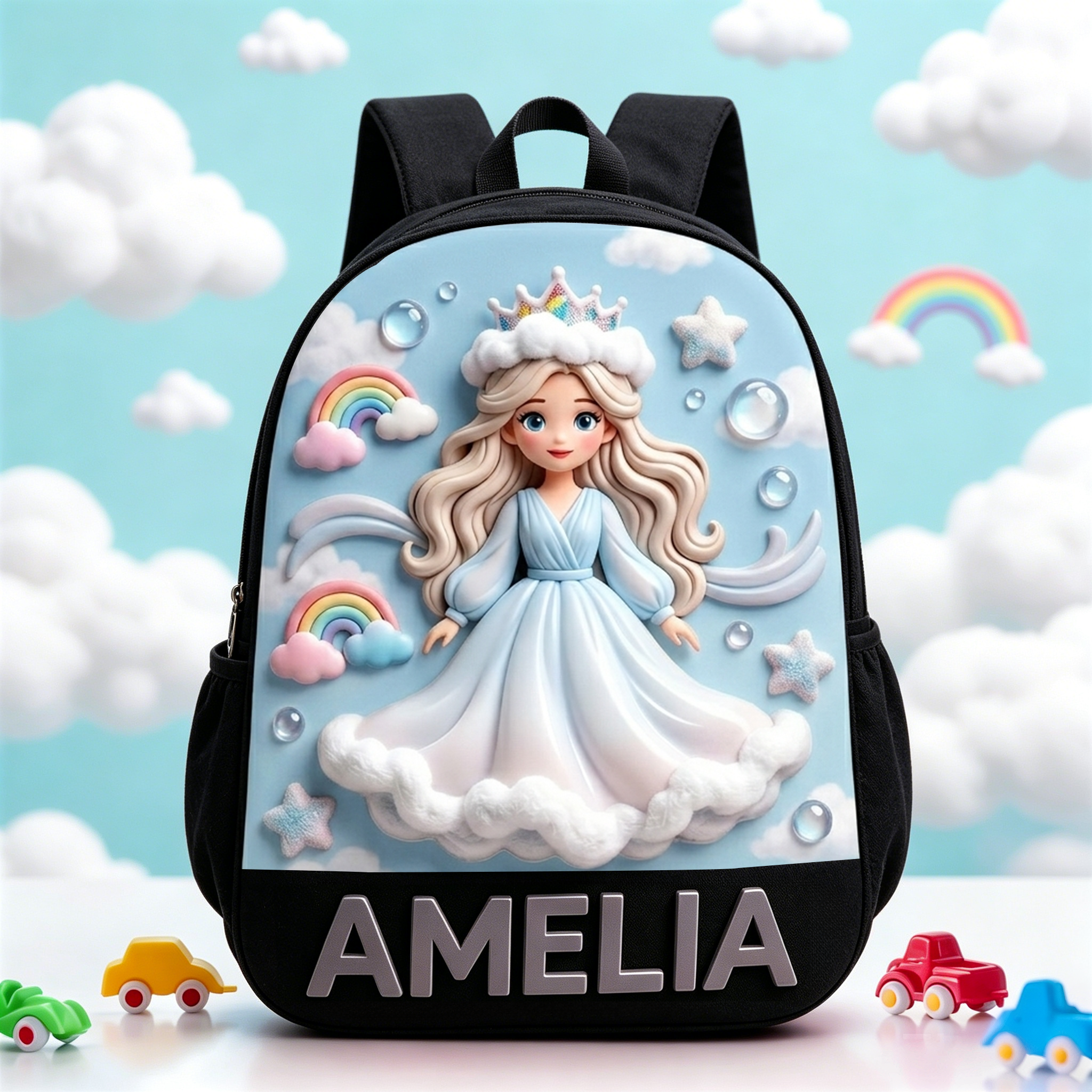 Personalized Princess Glitter Backpack Set | CWPack368