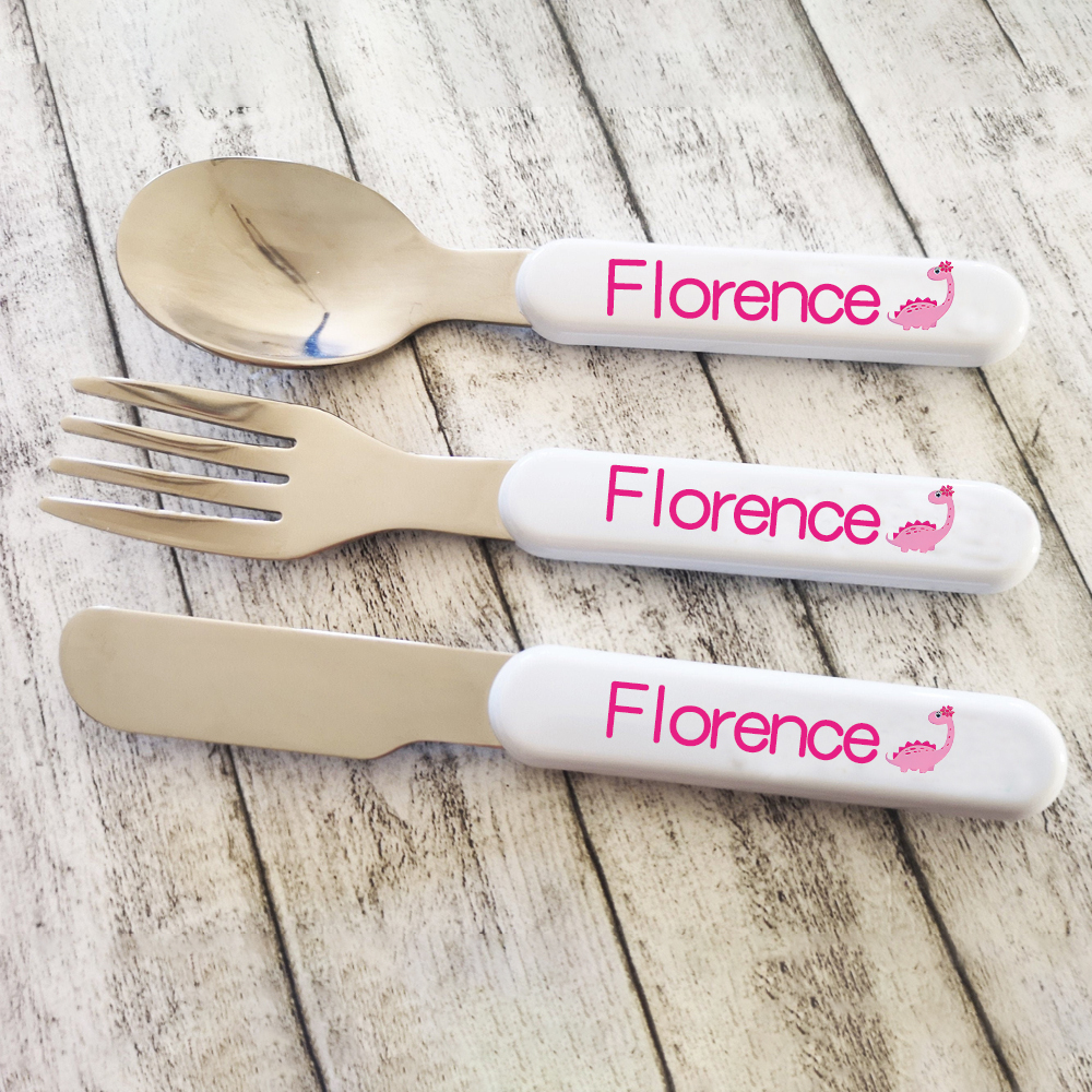 Personalised Kid Utensil Sets-Fork, Knife, Spoon  | CWBaby69