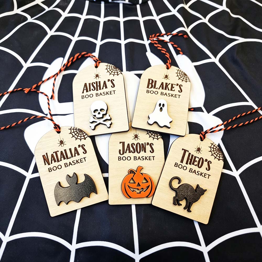 Personalized Halloween Boo Basket Tag | CWHalloween85