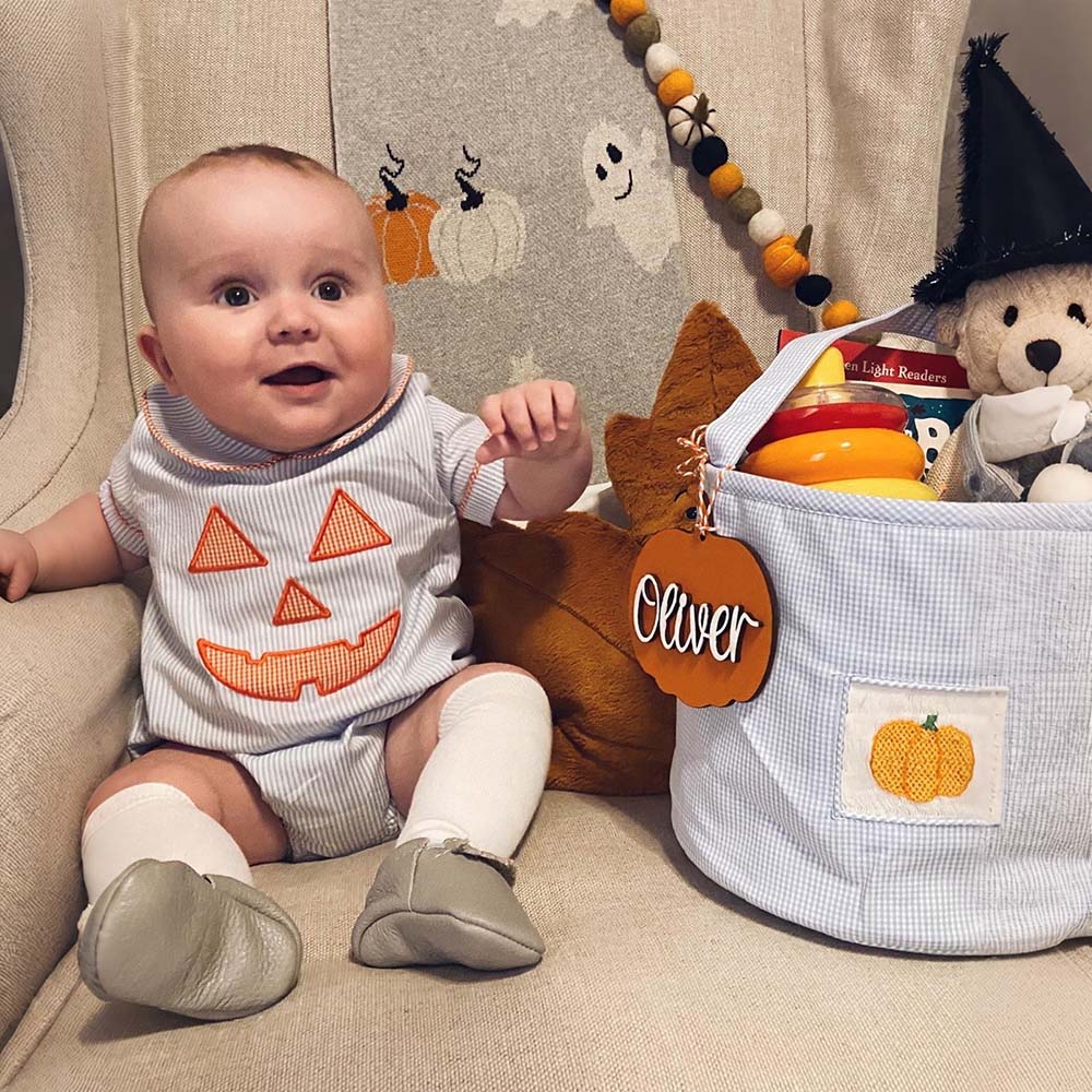 Personalized Halloween Name Boo Basket Tag | CWHalloween80