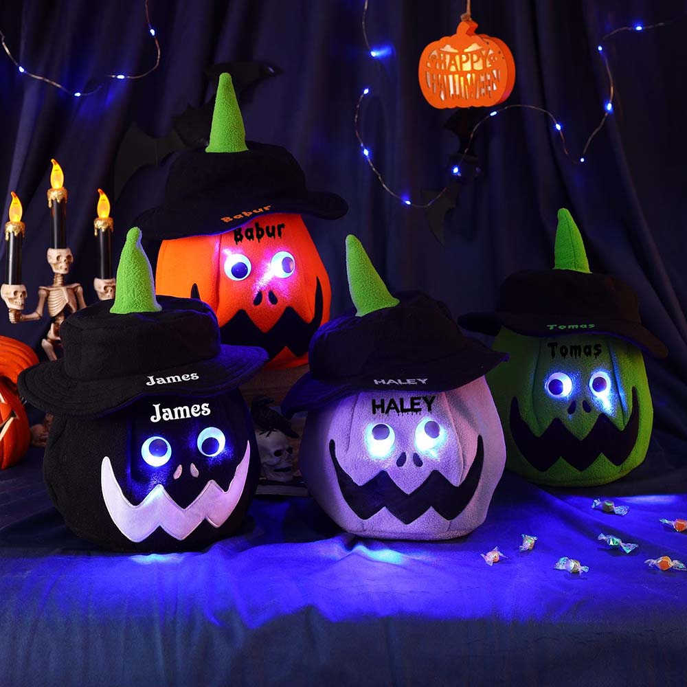 Personalized Halloween Light Up Pumpkin Tote Bag | CWHalloween87