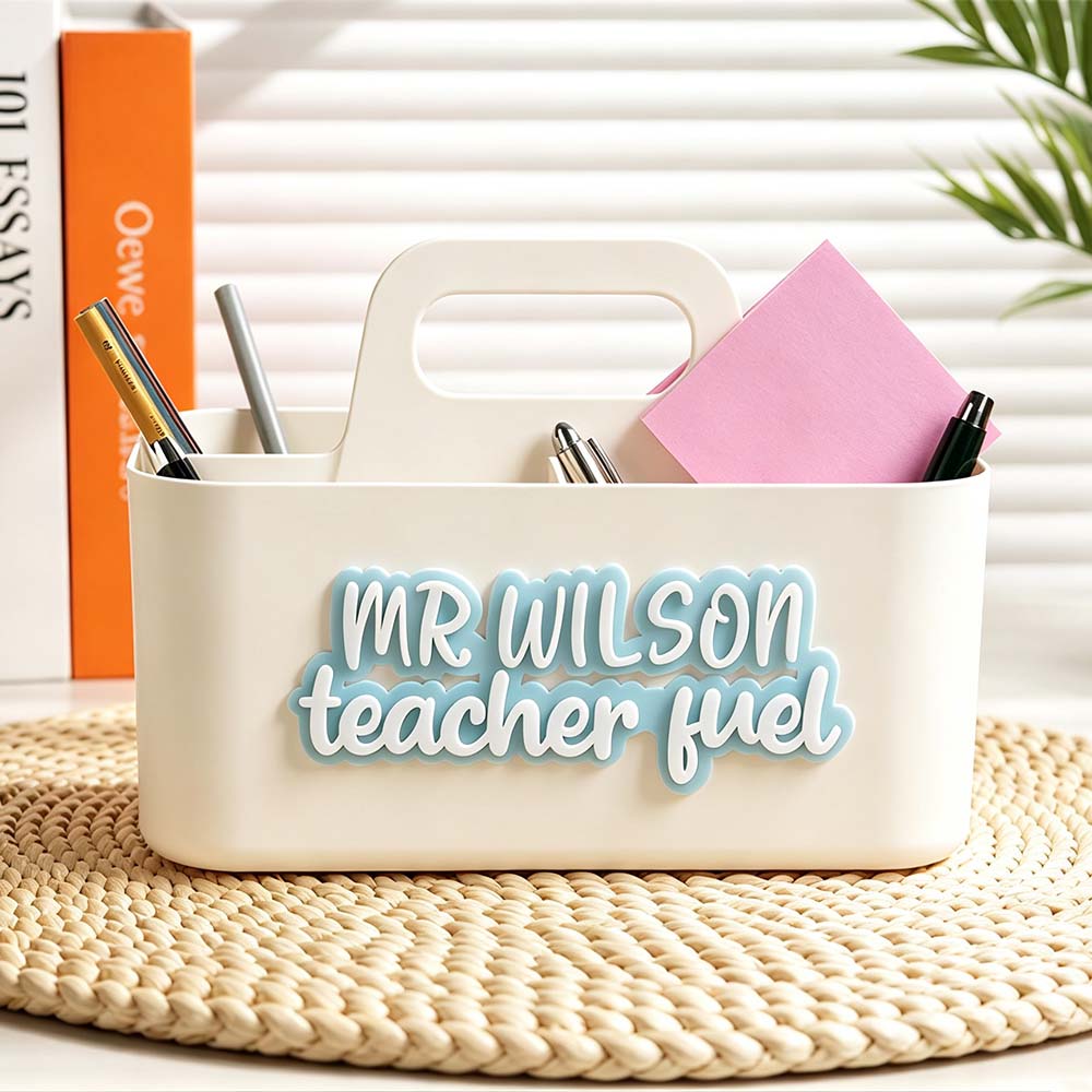 Personalized 3D Printed Teacher Desk Organiser | CWTeach15