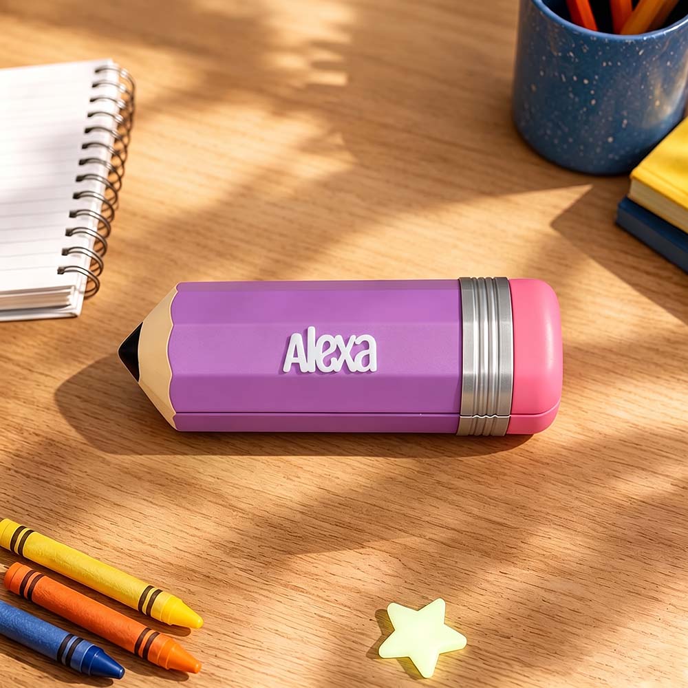 Personalised 3D Printed Name Colorful Pencil Holder For Kids | CWToy200