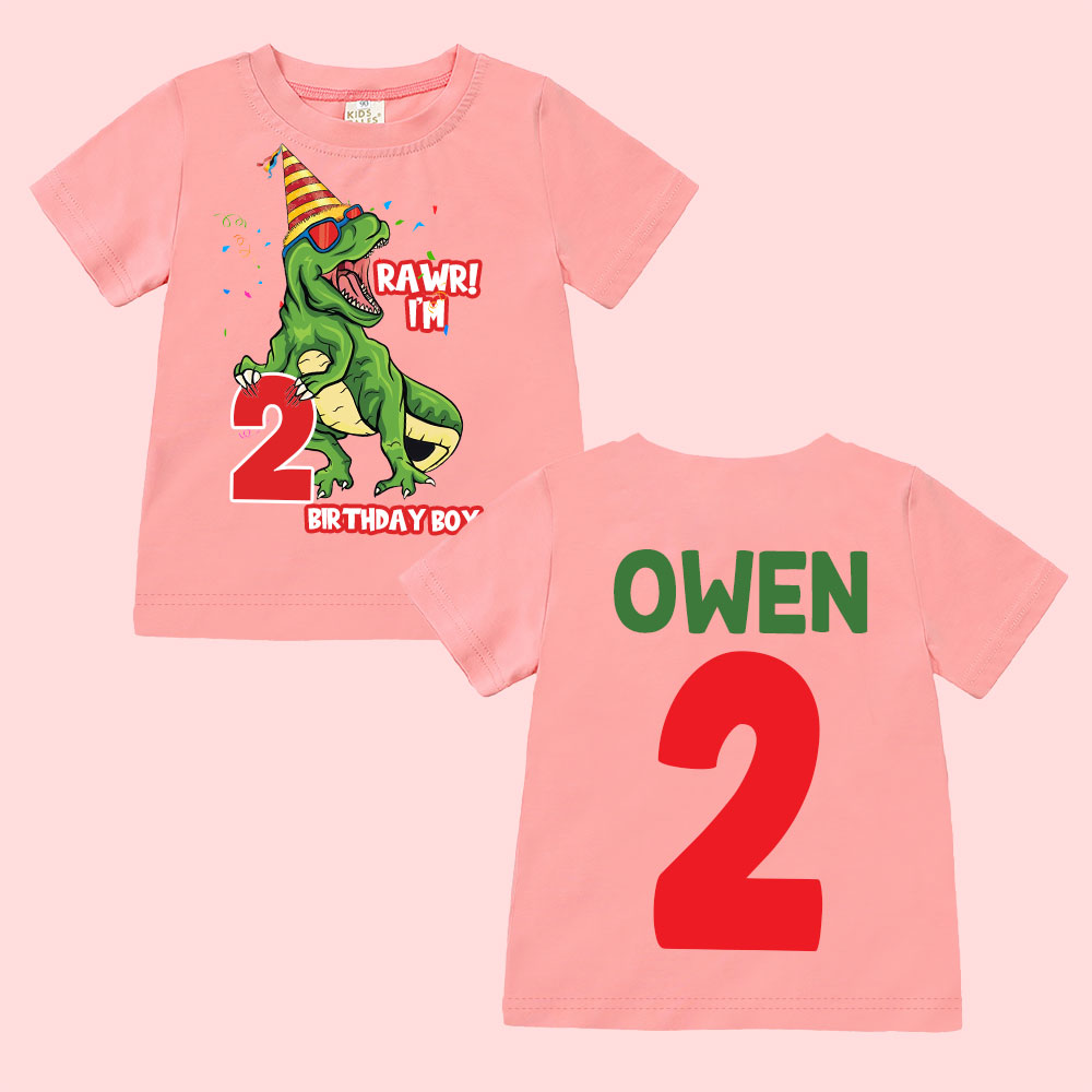 Personalized Dinosaur Birthday Boy T-Shirt | inBirth23
