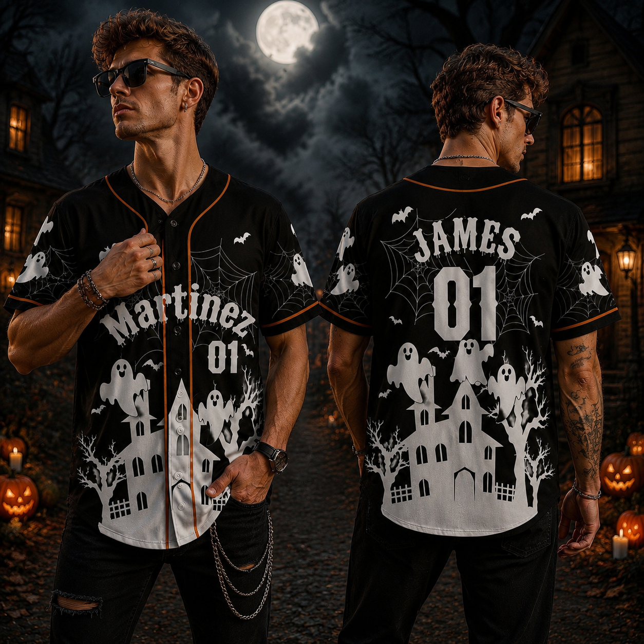 Personalized Halloween Button Up Baseball Jersey For Kid & Adult | CWHalloween111