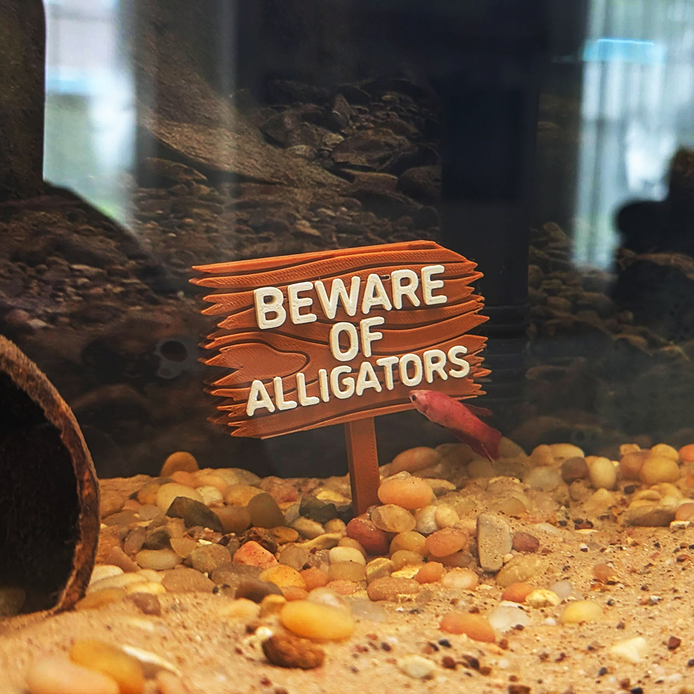 Personalized 3D Printed Forest Sign for Fishtanks | CWGift92