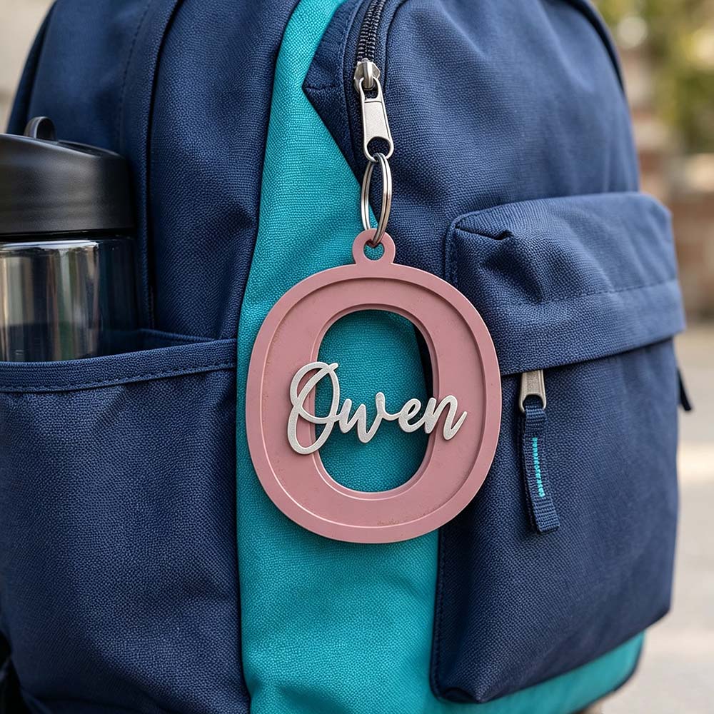 Personalized 3D Printed Backpack Name Tag | CWGift96