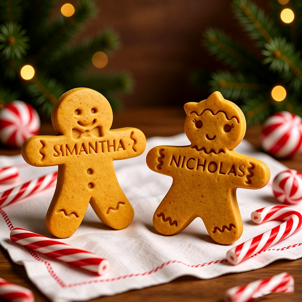 Personalized Christmas Gingerbread Cookie Cutter With Name | MCGift371