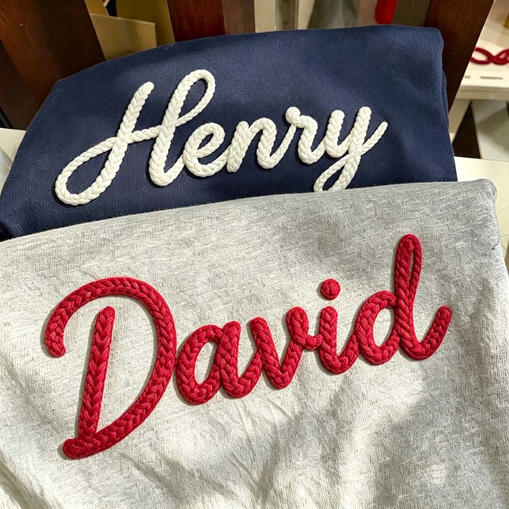 Personalized Hand Embroidered Christmas Matching Family Sweatshirt | CWBaby517