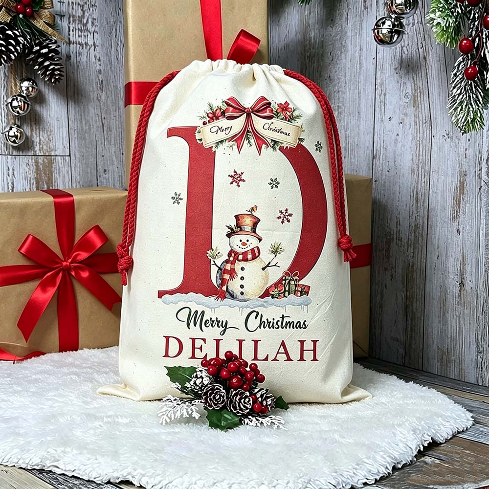 Personalized Monogram Christmas Santa Sack for Gifts | MCGift372