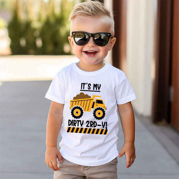 Personalized Truck Construction Dirty Birthday T-Shirt | inBirth25
