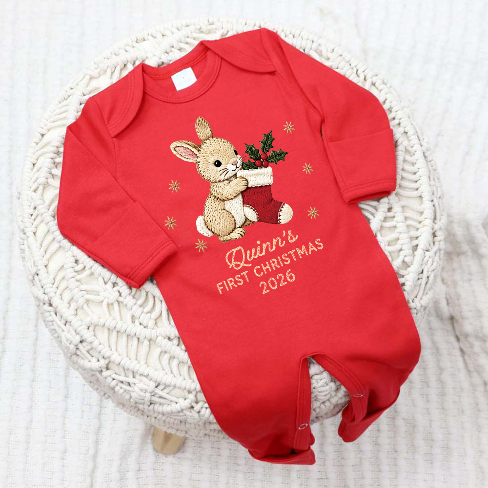 Personalized Baby Cute Design First Christmas Outfit Set | MCGift381