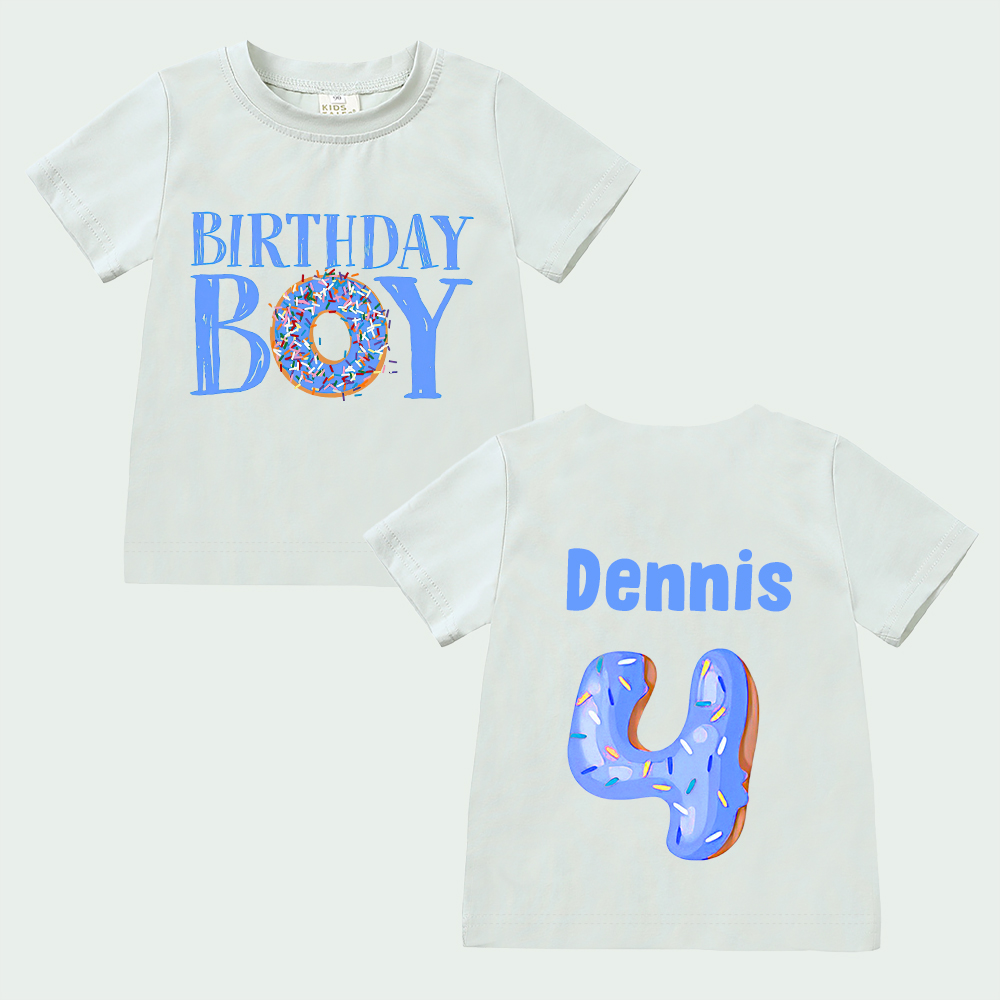 Personalized Donut Sprinkles Theme Birthday T-Shirt | inBirth29