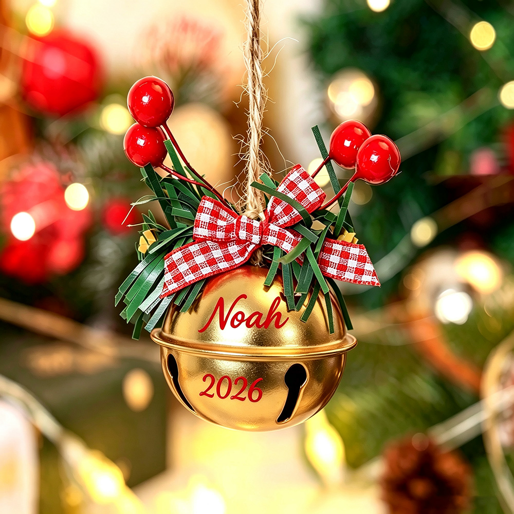 Personalized Jingle Bell Christmas Tree Ornament | MCGift193