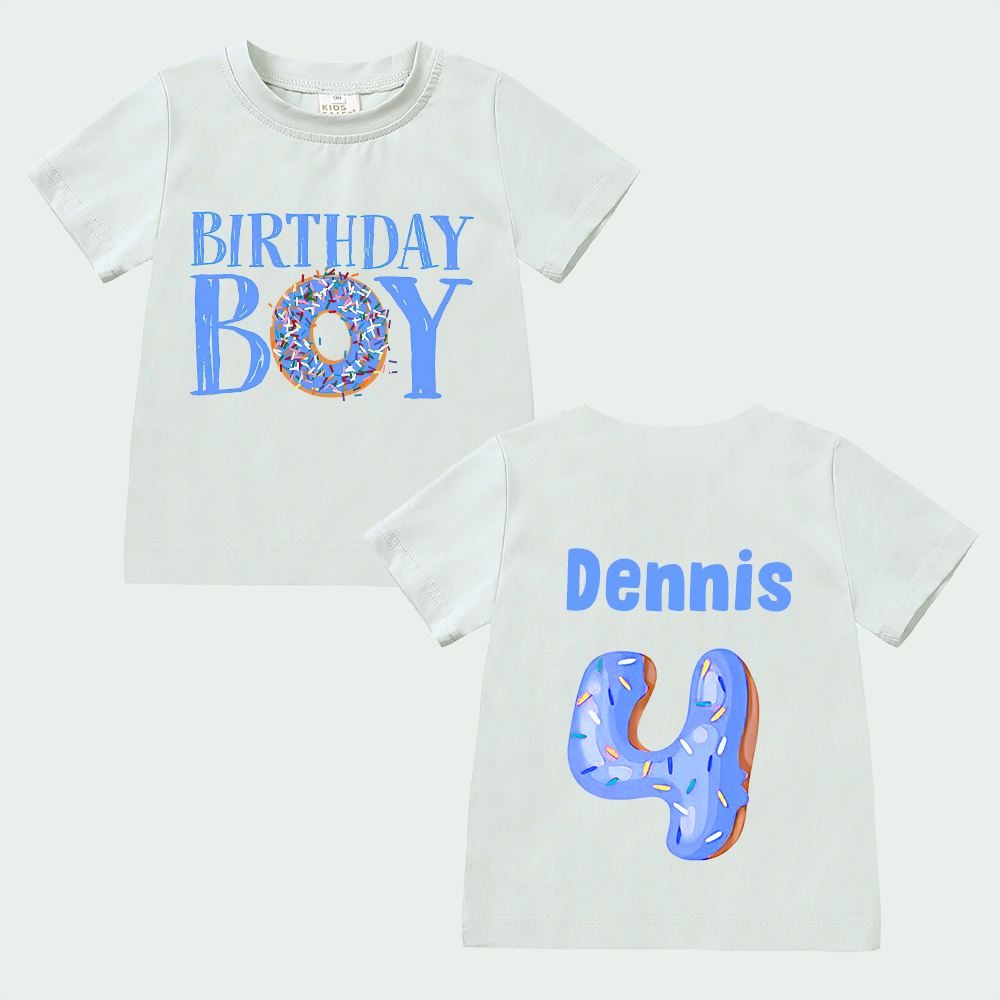 Personalized Donut Sprinkles Theme Birthday T-Shirt | inBirth29